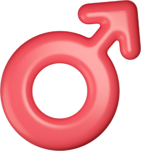 Male symbol sticker 3D